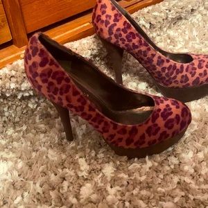 Animal print heel
